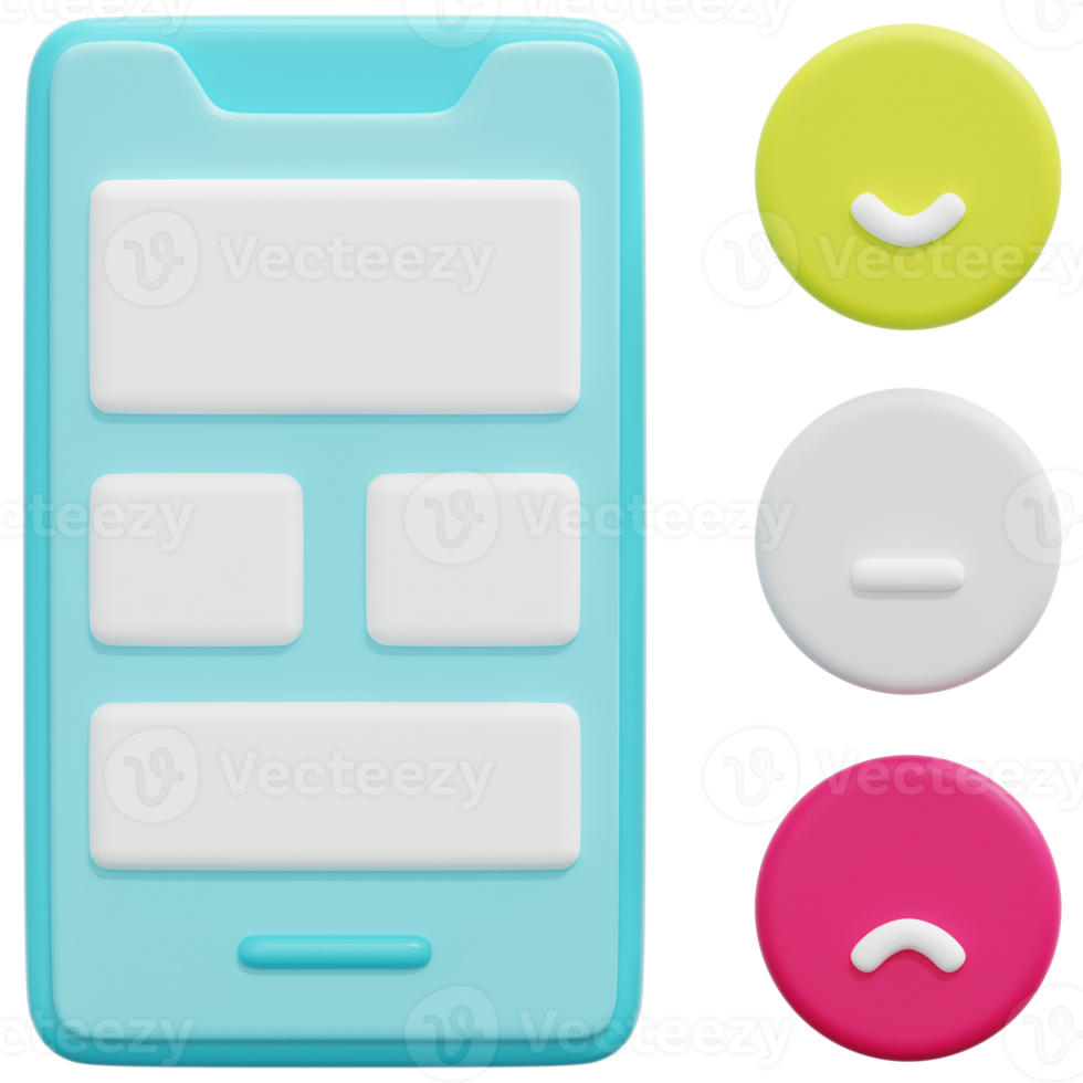 user experience 3d render icon illustration png