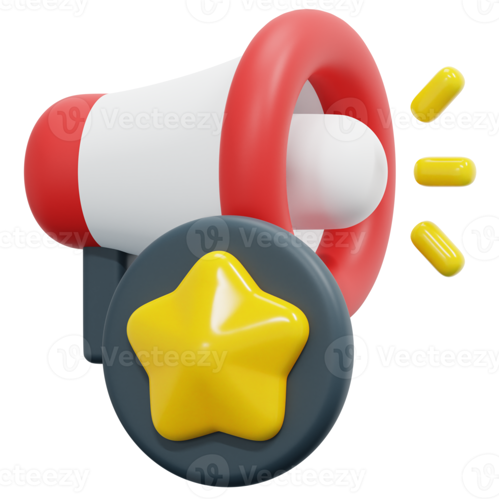 brand awareness 3d render icon illustration png