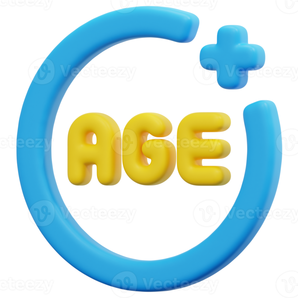 age 3d render icon illustration png