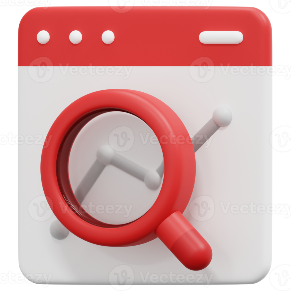 research 3d render icon illustration png