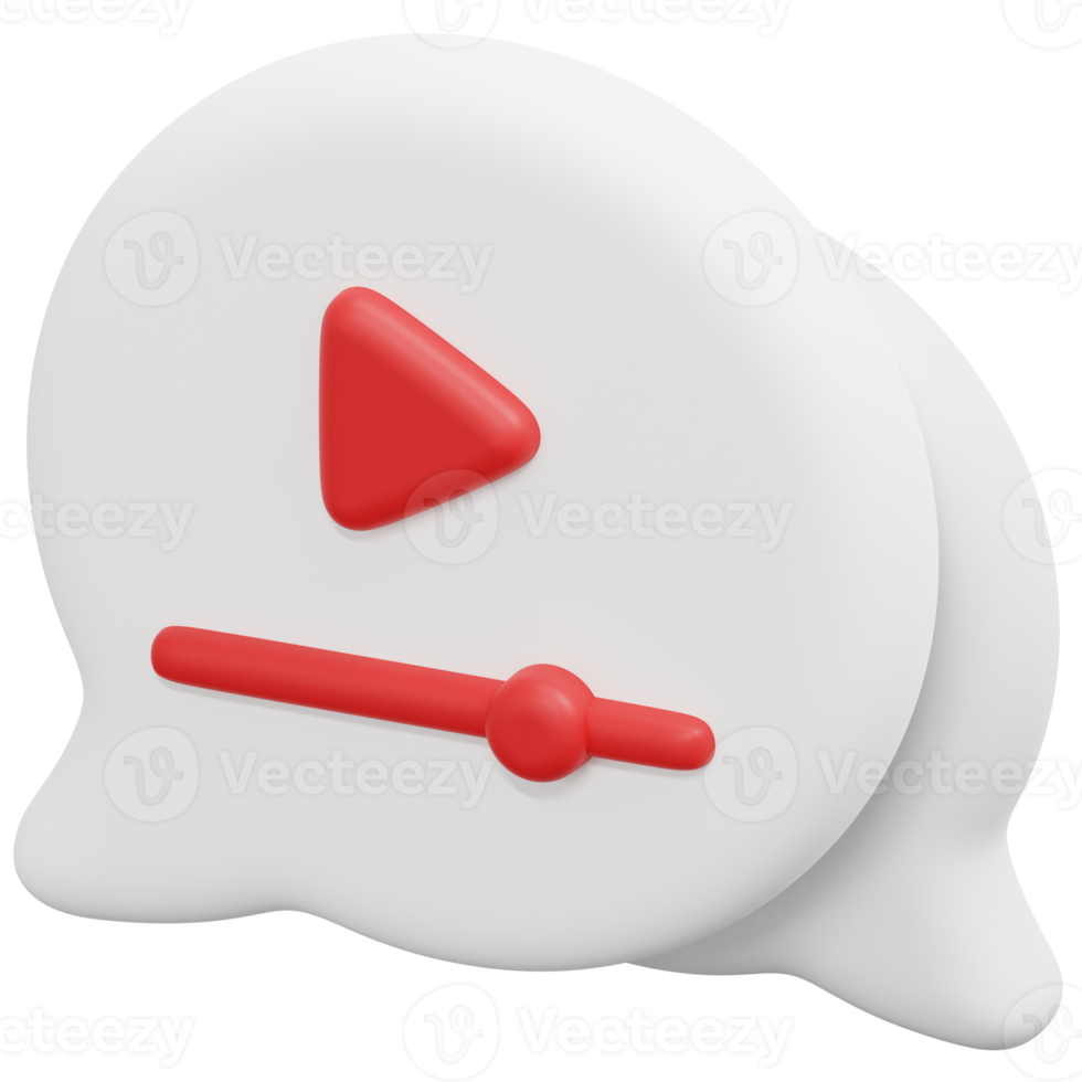 video marketing 3d render icon illustration png