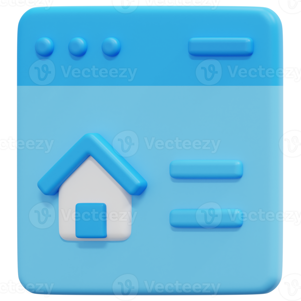 web 3d render icon illustration png