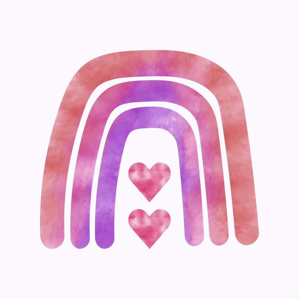 watercolor rainbow art vector