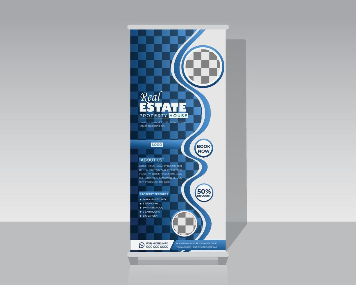 Real Estate Roll up Banner vector