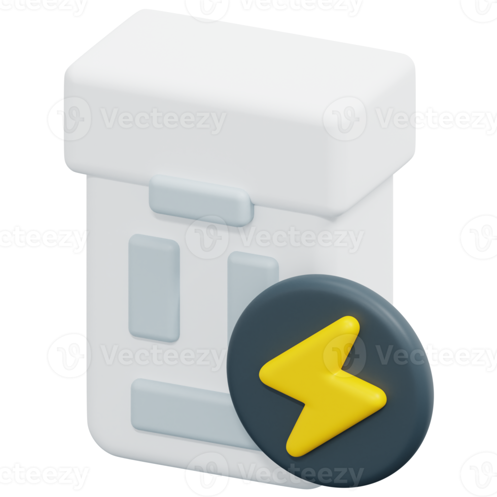 battery 3d render icon illustration png