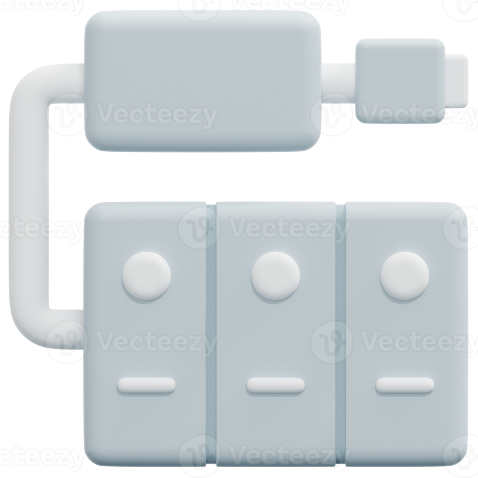 illustration de l'icône de rendu 3d de charge png