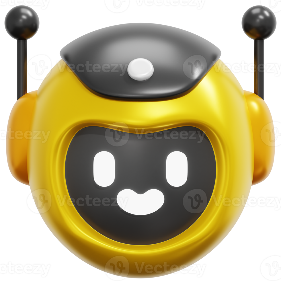 bot 3d render icon illustration png