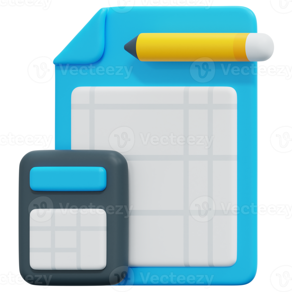 bookkeeping 3d render icon illustration png