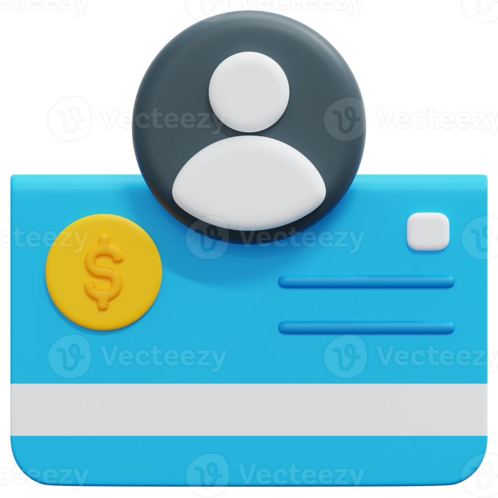 bank account 3d render icon illustration png