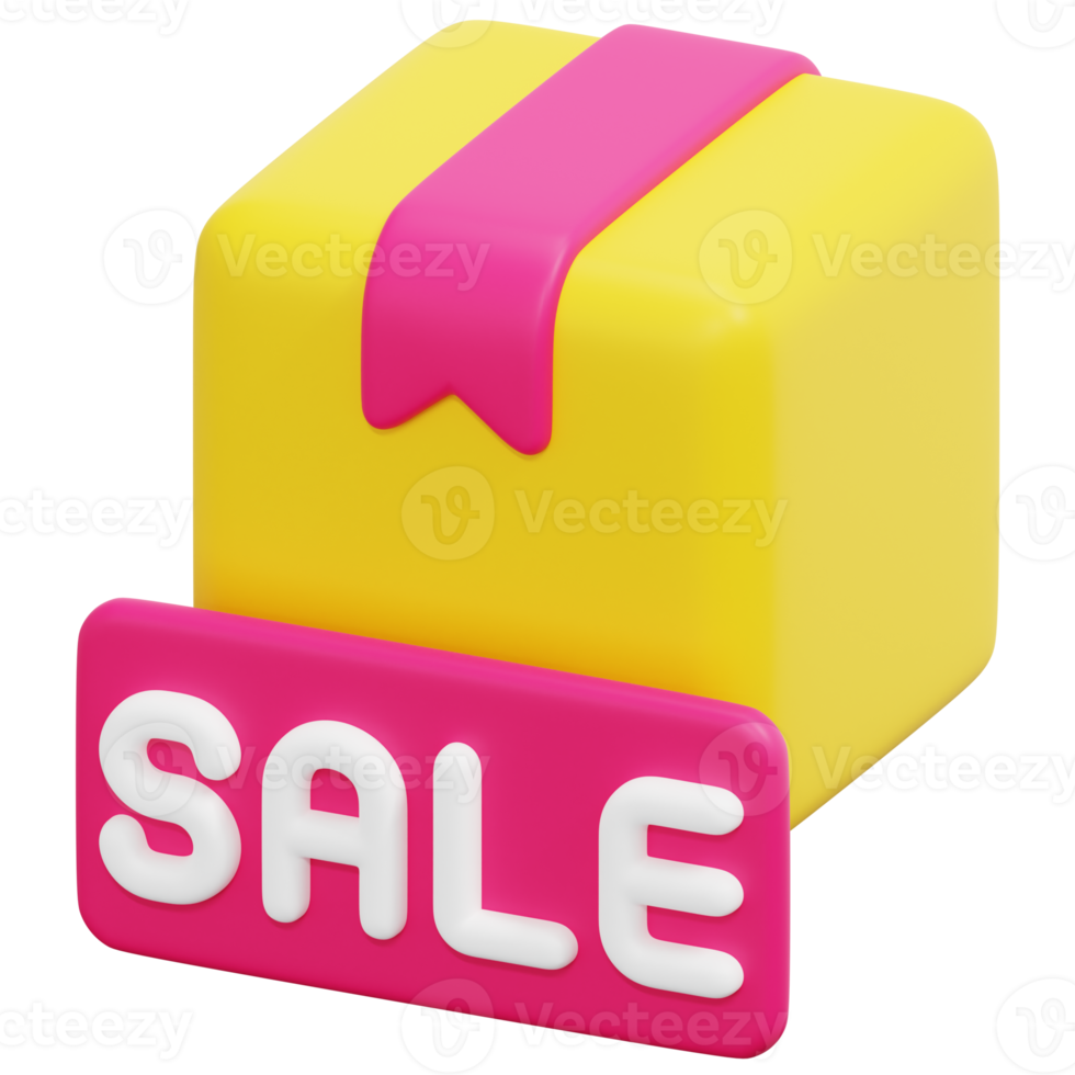 sale 3d render icon illustration png