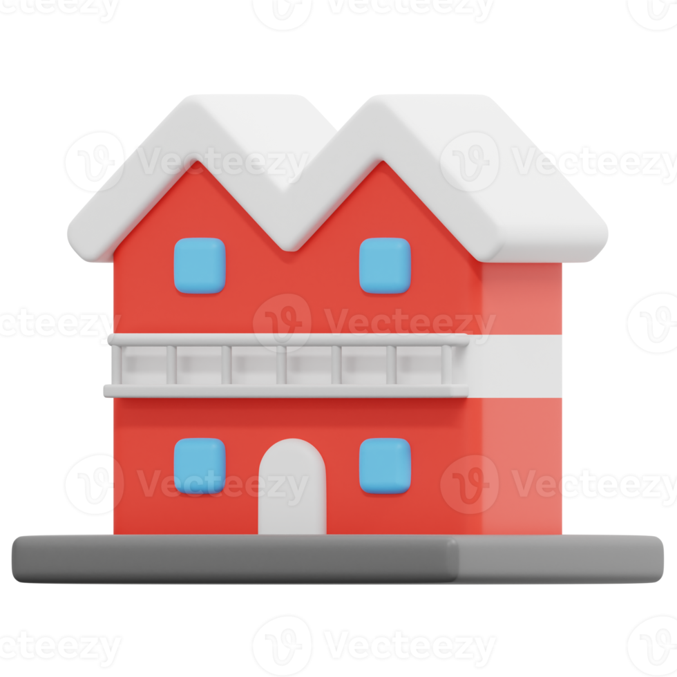 plusieurs familles maison 3d rendre icône illustration png