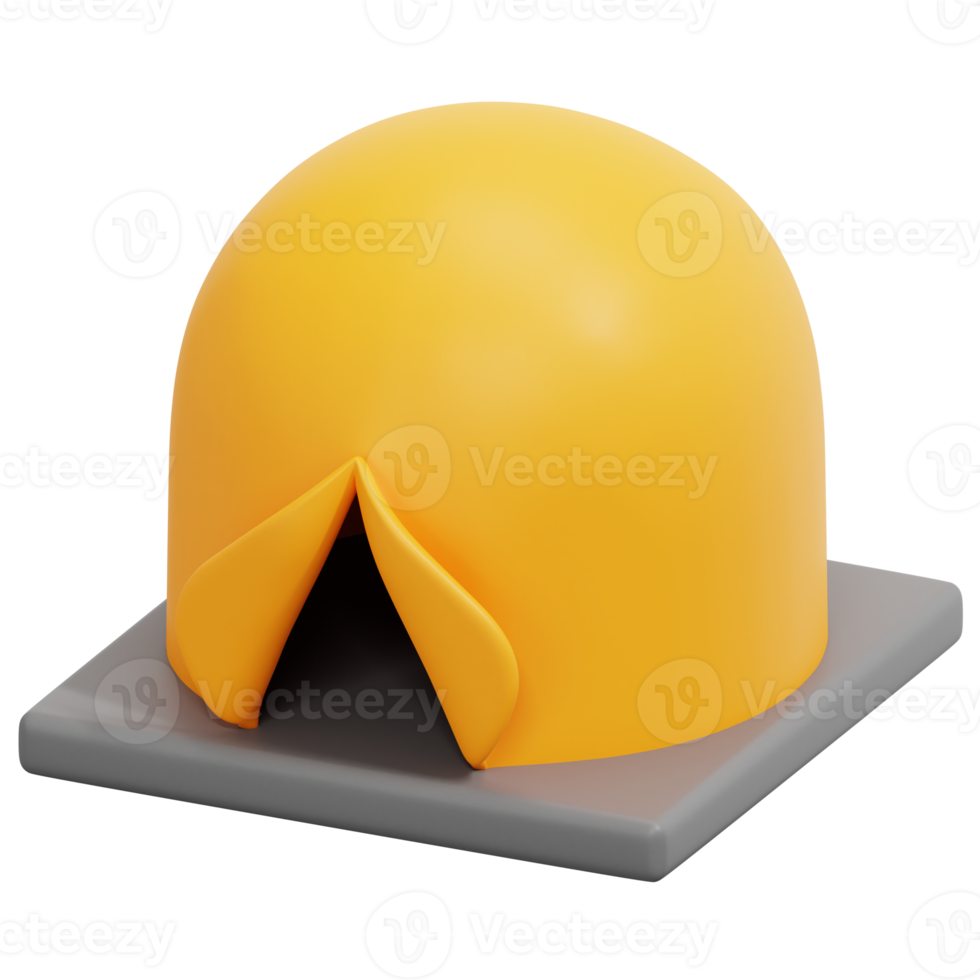 camping tent 3d render icon illustration png