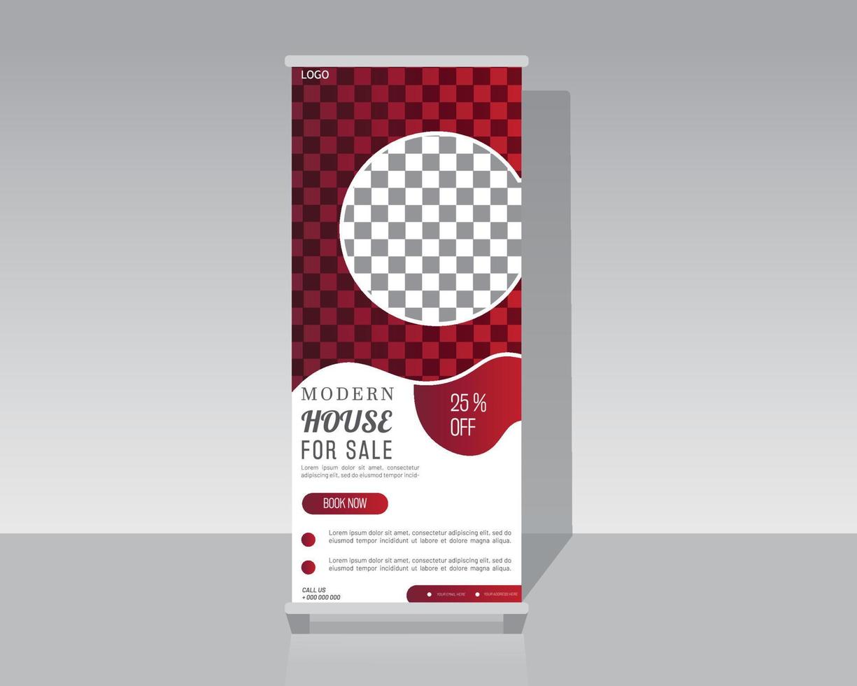 Real Estate Roll Up Banner vector