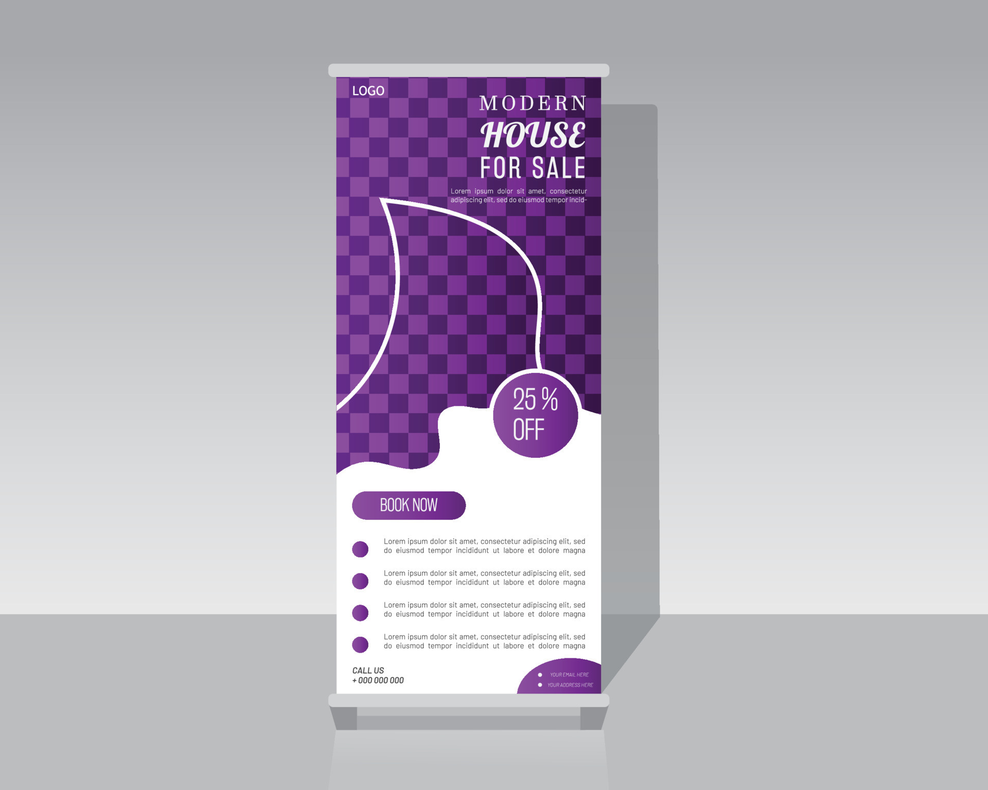 Real Estate Roll Up Banner 21615616 Vector Art at Vecteezy