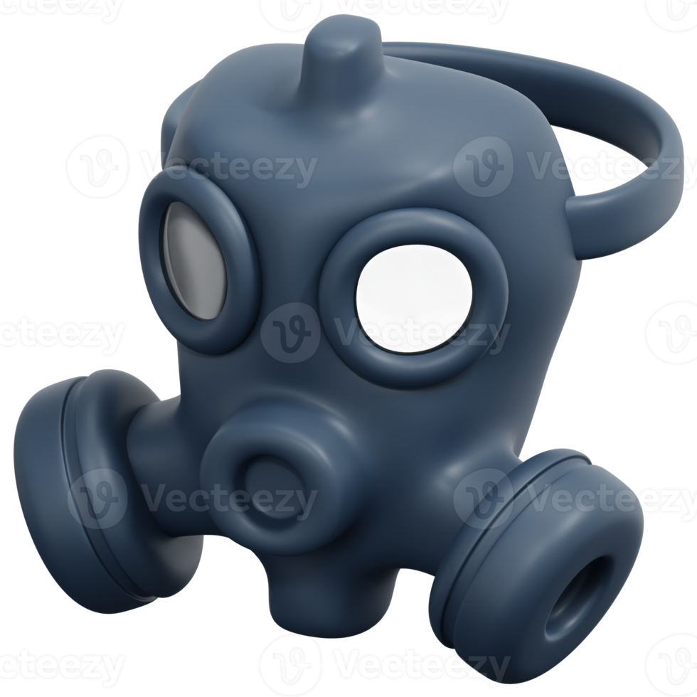 gas mask 3d render icon illustration png