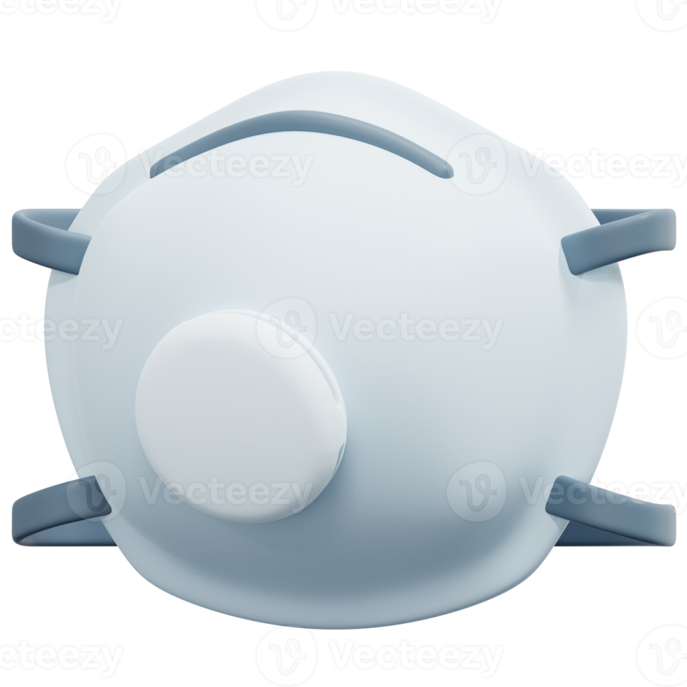 respirator mask 3d render icon illustration png