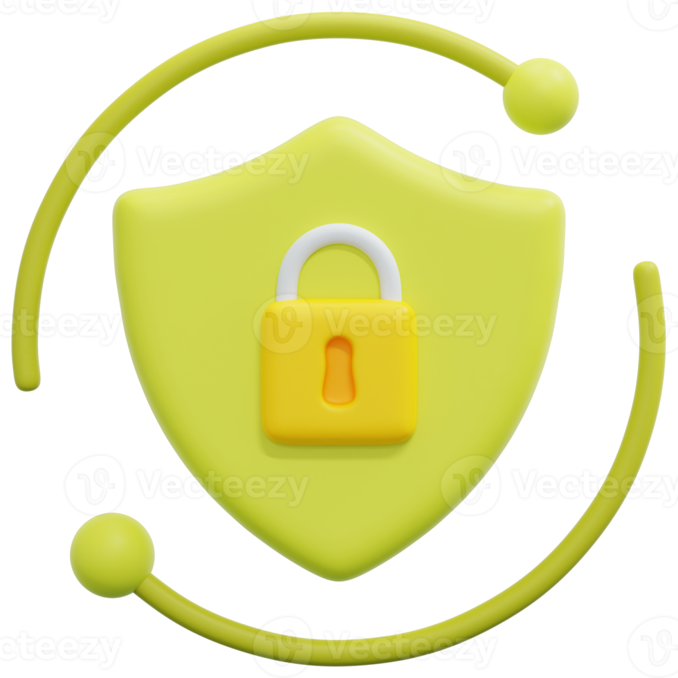 security 3d render icon illustration png