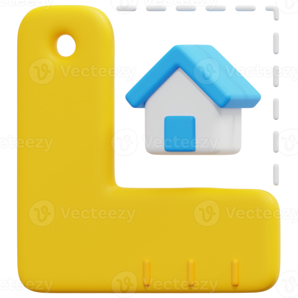 measure 3d render icon illustration png