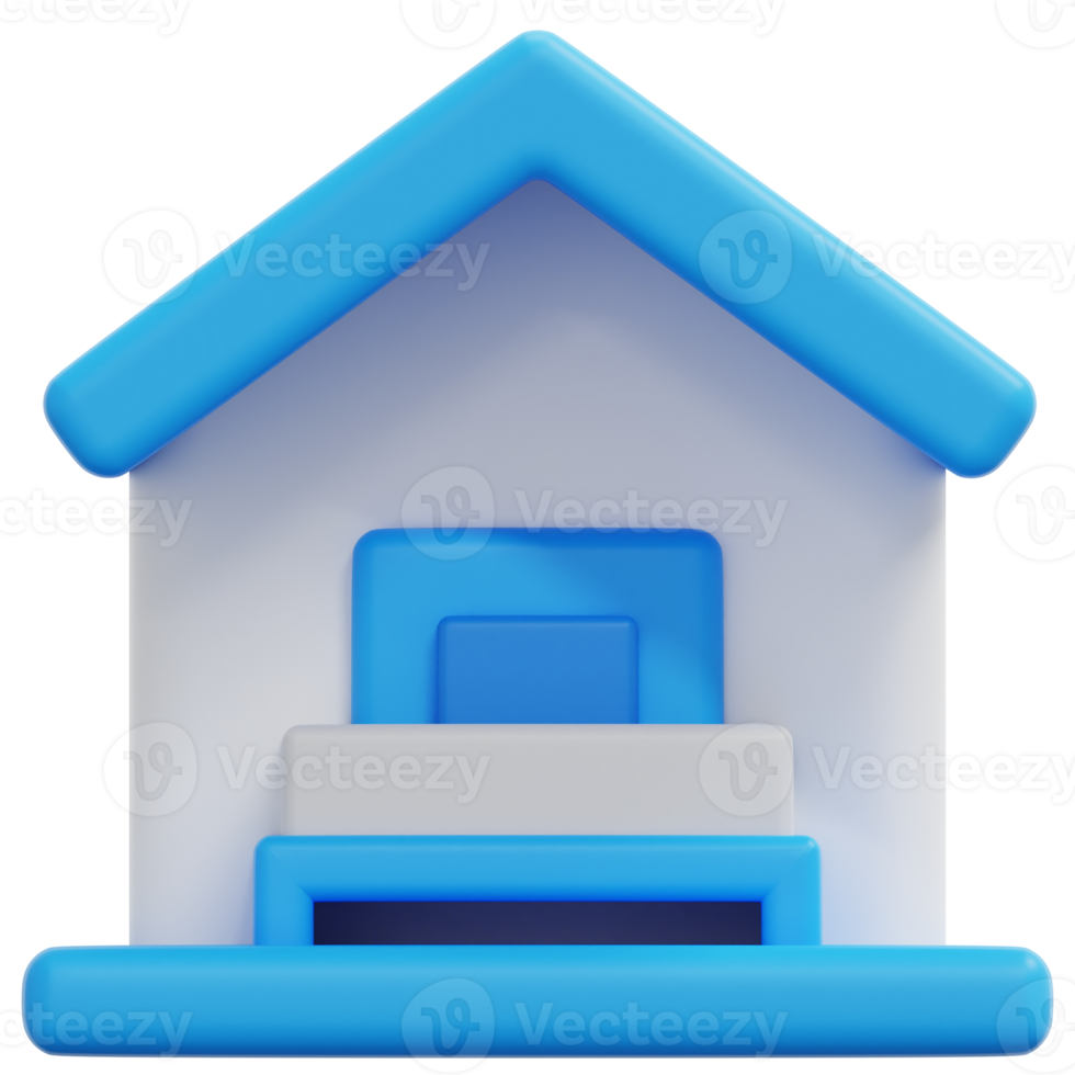 accommodation 3d render icon illustration png