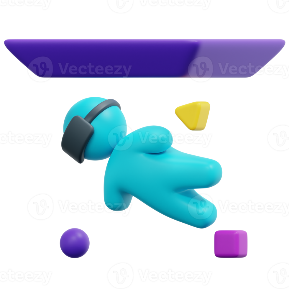 virtual 3d render icon illustration png
