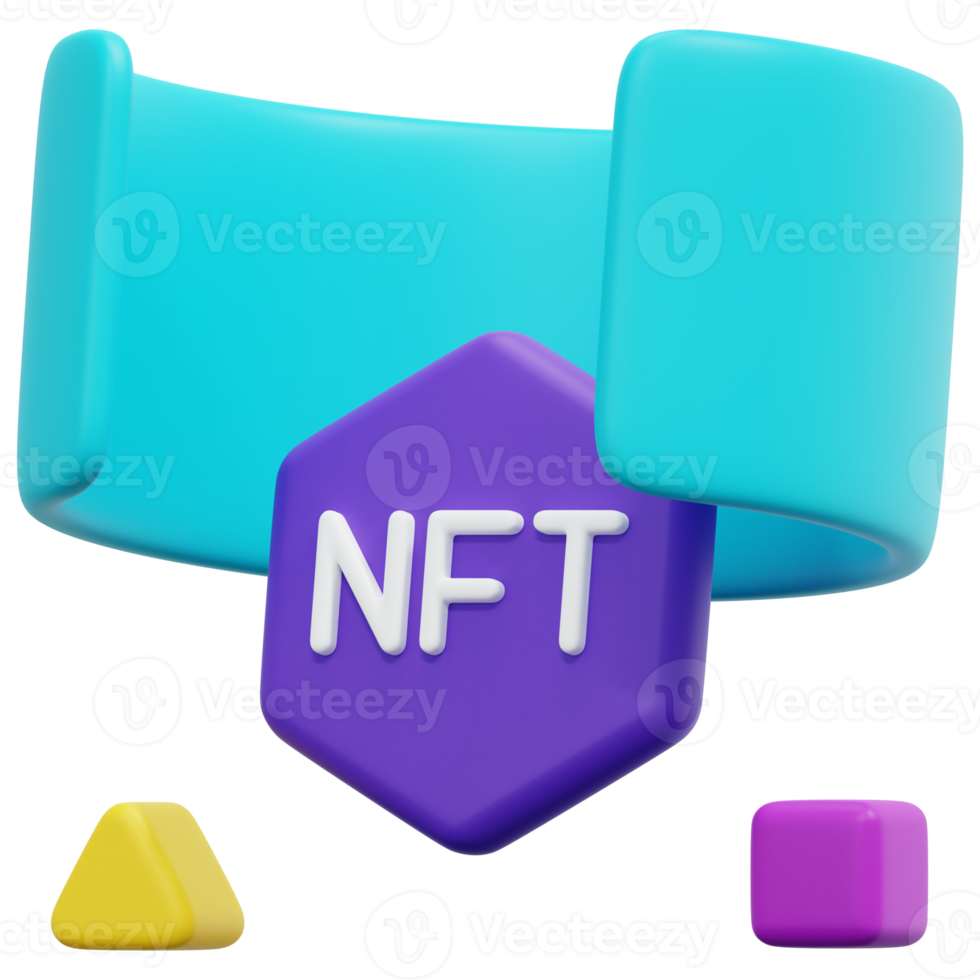 nft 3d render icon illustration png