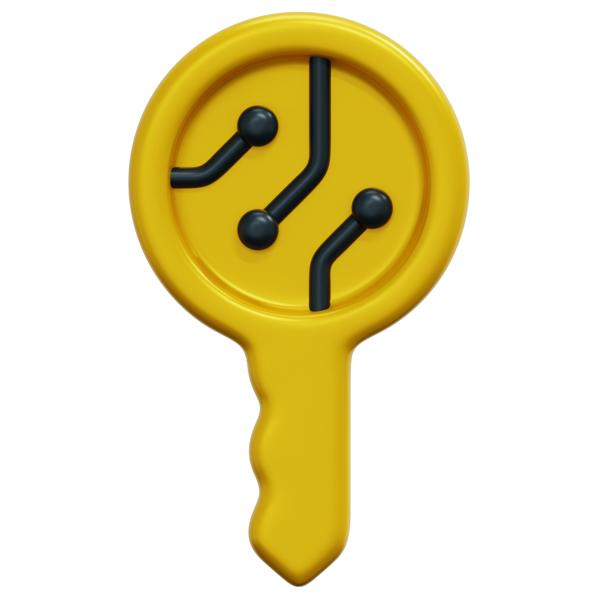 private key 3d render icon illustration 21615854 PNG