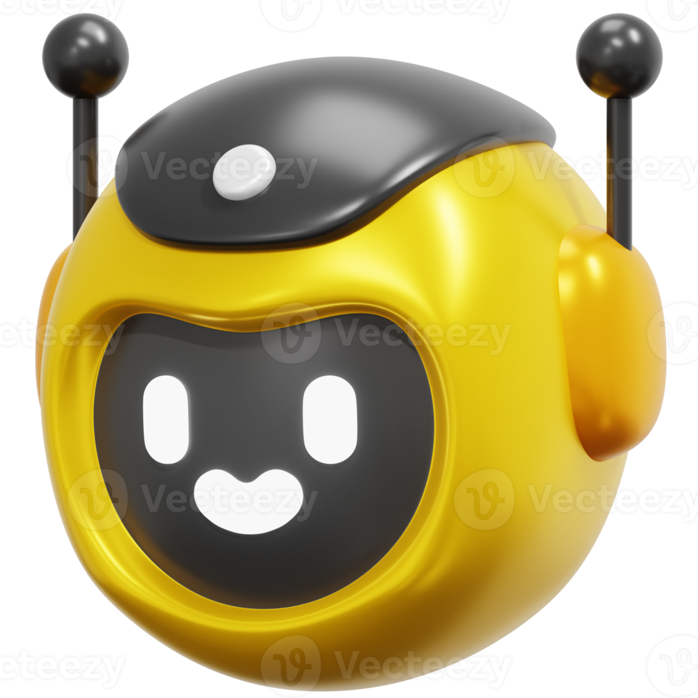 bot 3d render icon illustration png