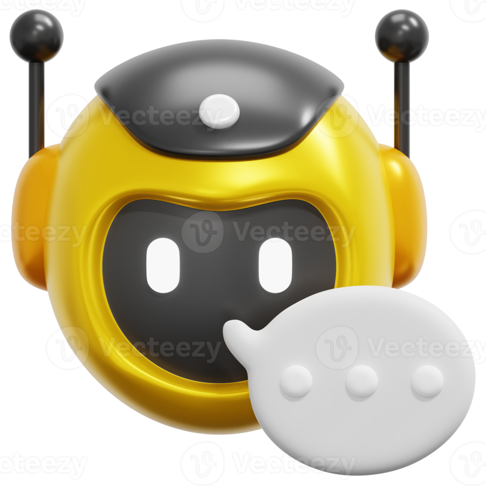 chatbot 3d render icono ilustración png