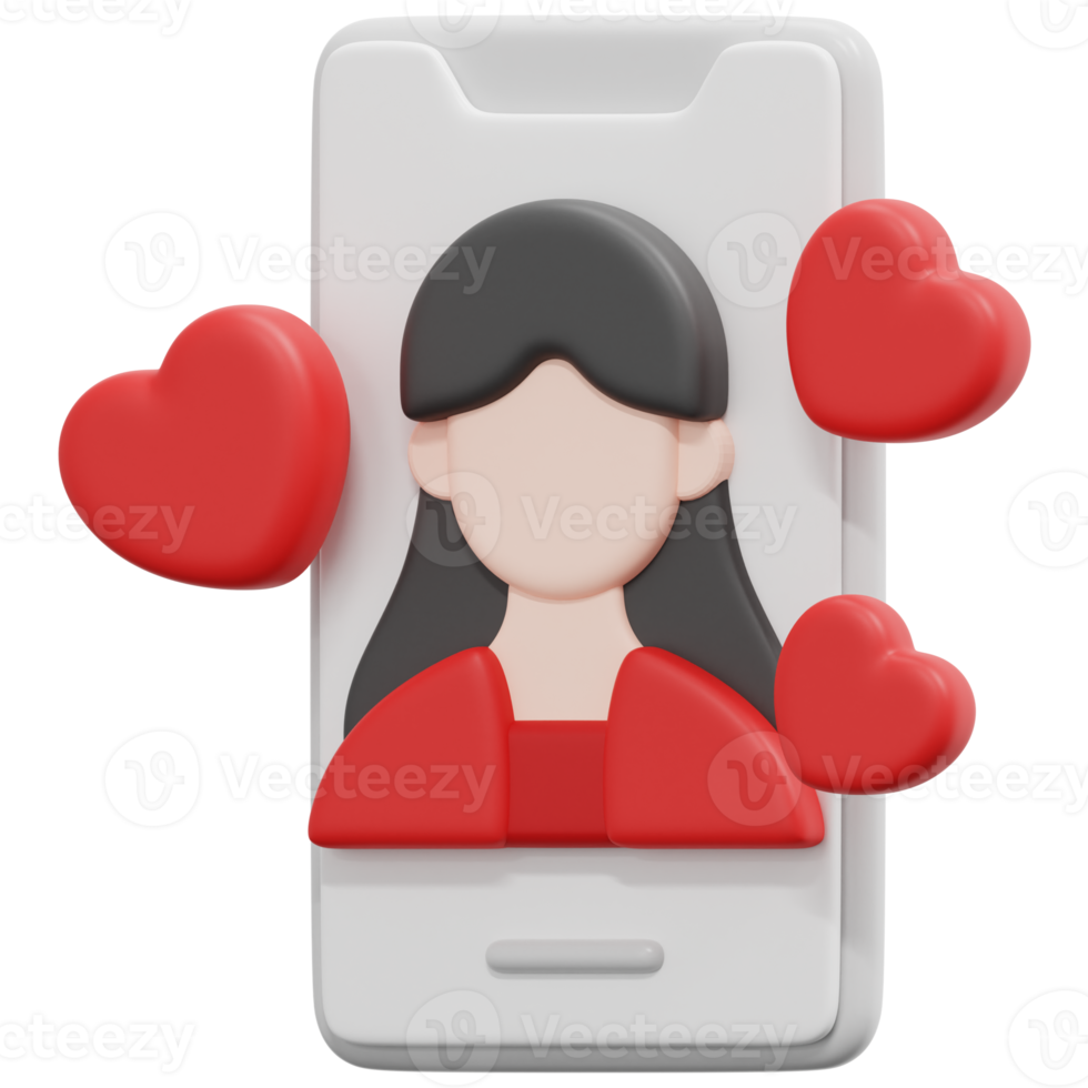 influencer 3d render icon illustration png