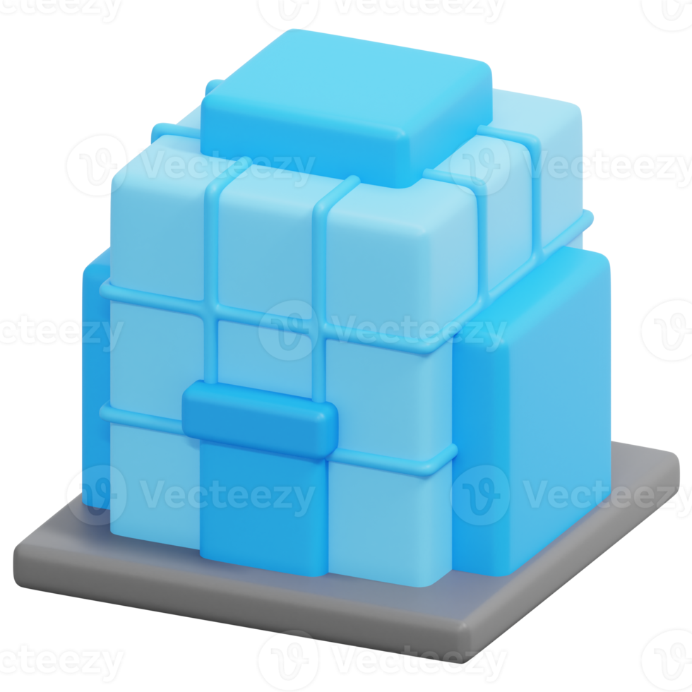 mall 3d render icon illustration png