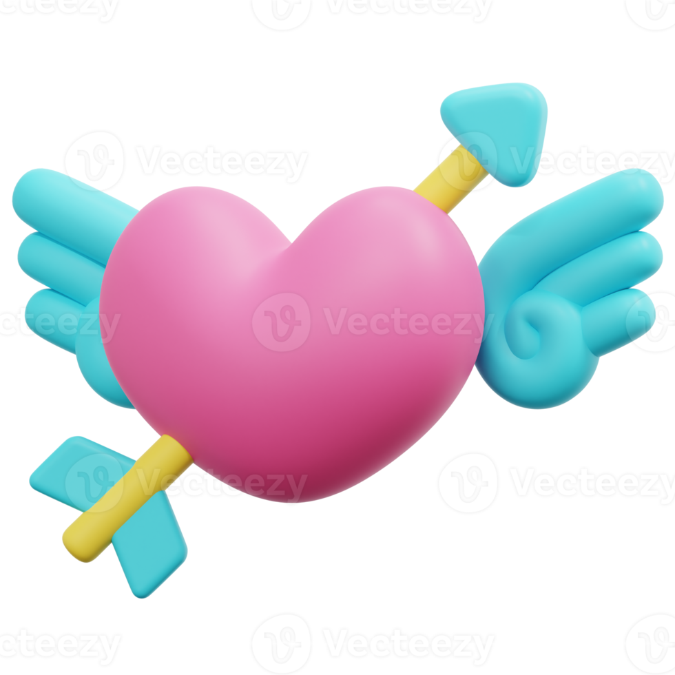 cupid 3d render icon illustration png