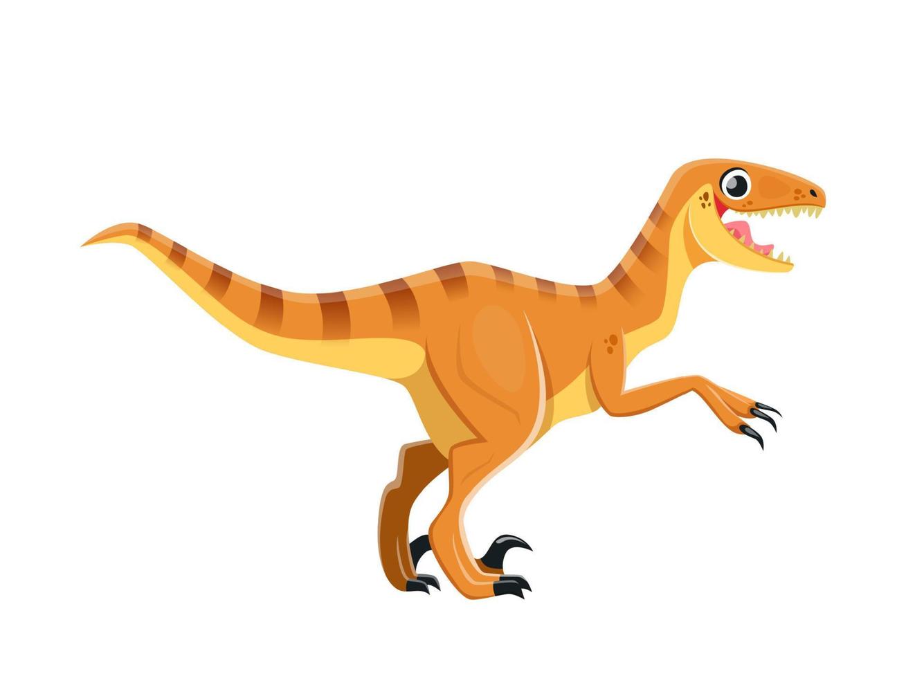 Velociraptor isolated dinosaur cartoon character vector