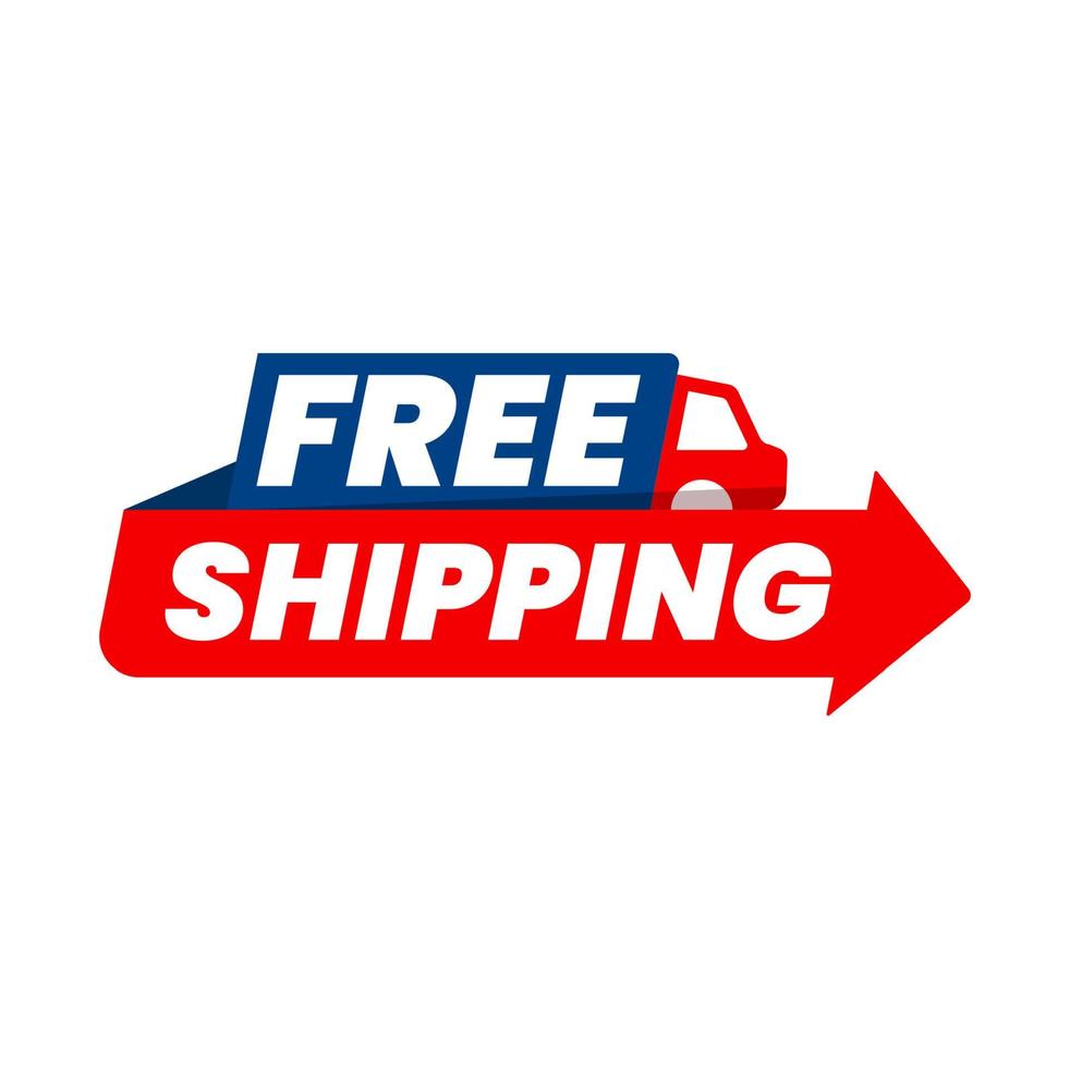 Free delivery icon, truck, arrow, shipping courier vector