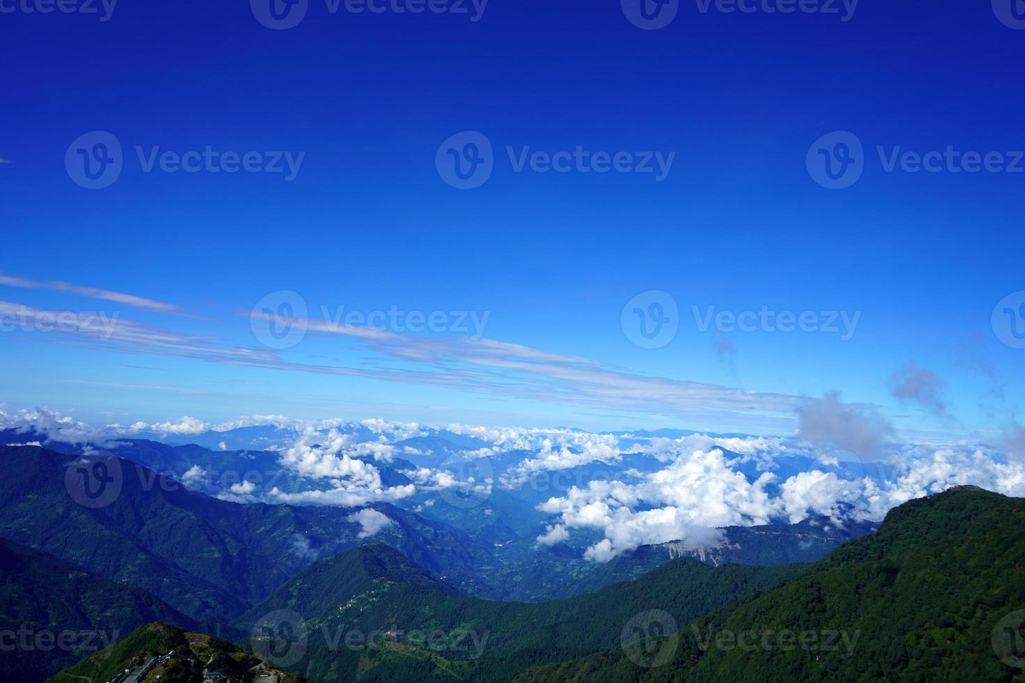 Skyline scenic beauty of Himalayan Range of Zuluk, Silk Route, Sikkim photo