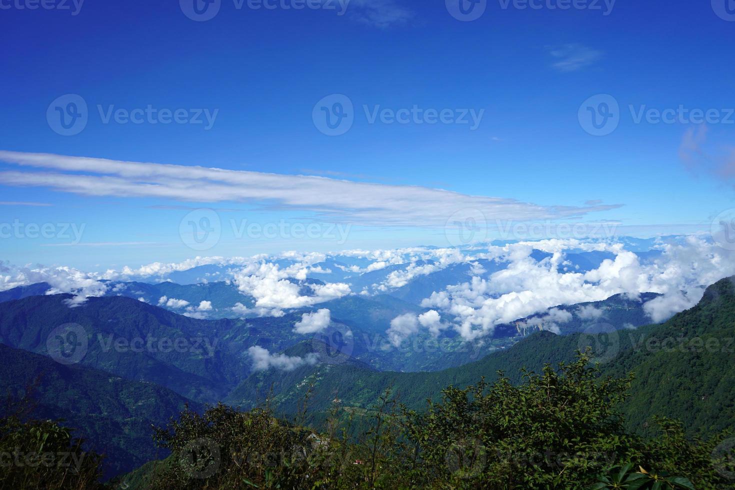 Clear Sky and White Clouds from the Skyline  of Silk Route Sikkim photo
