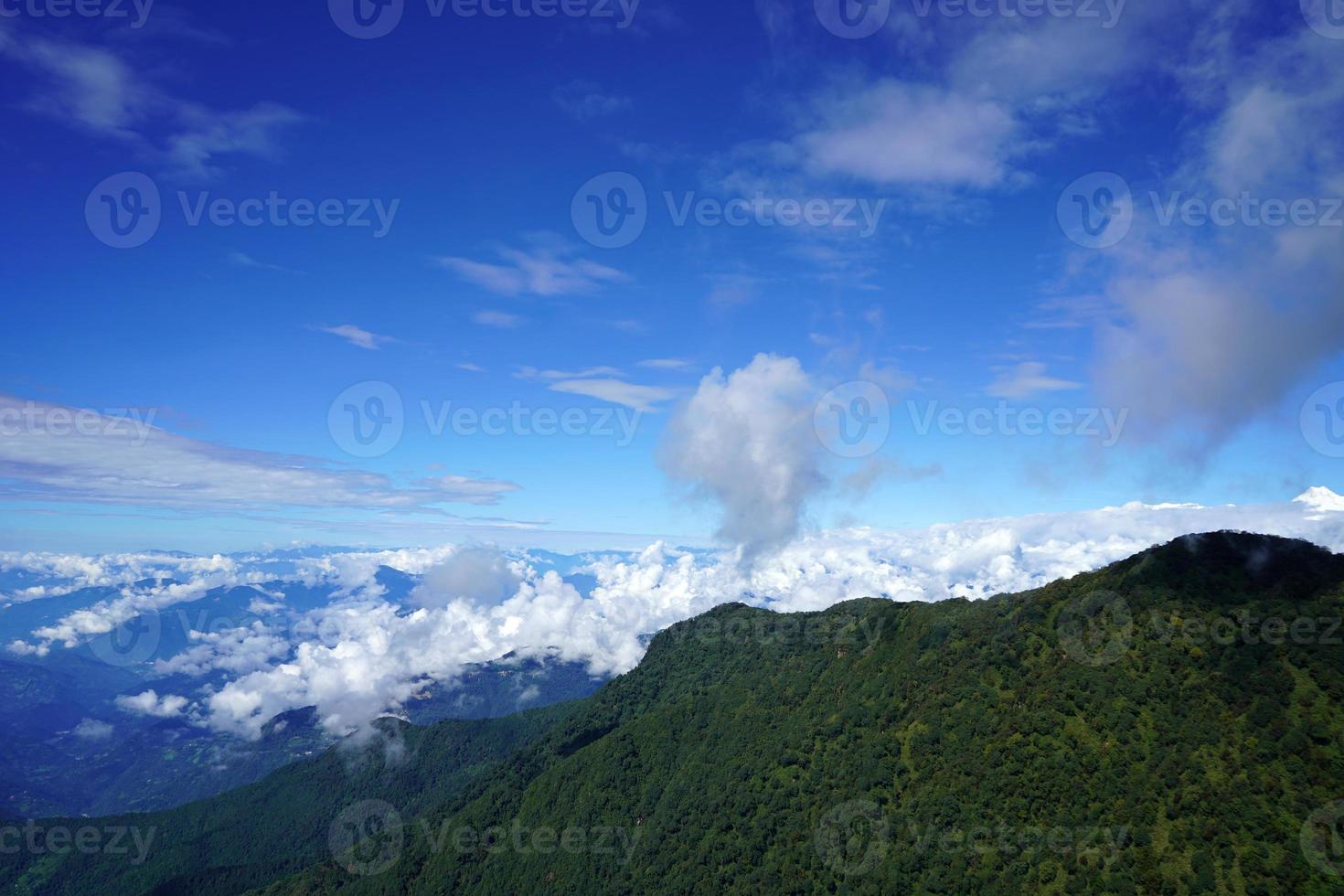 Mountain and the Blue Sky Background photo