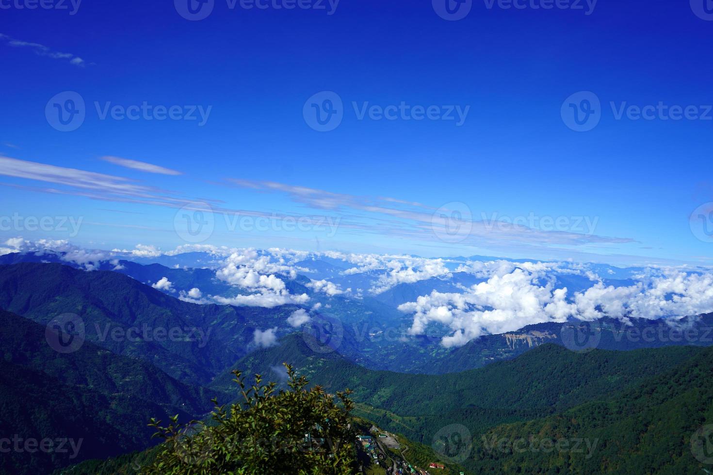 Cloudy Skyline View from Silk Route Sikkim photo