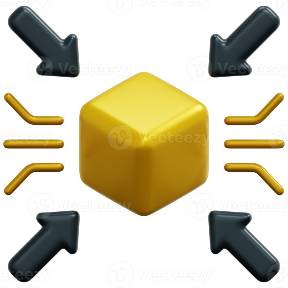 centralized 3d render icon illustration png