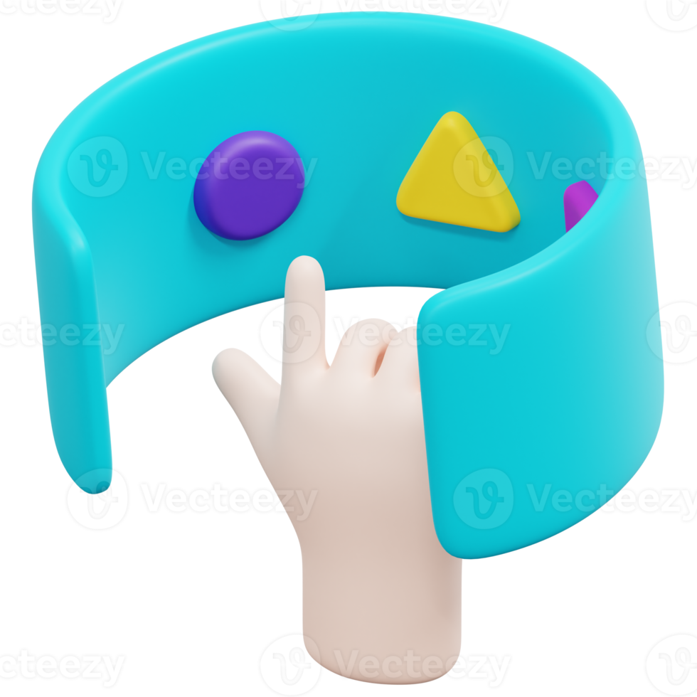 interaction 3d render icon illustration png