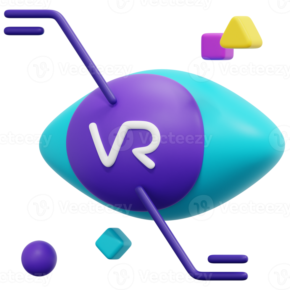 ilustración de icono de renderizado 3d de visión png