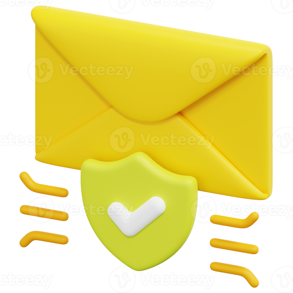 email 3d render icon illustration png