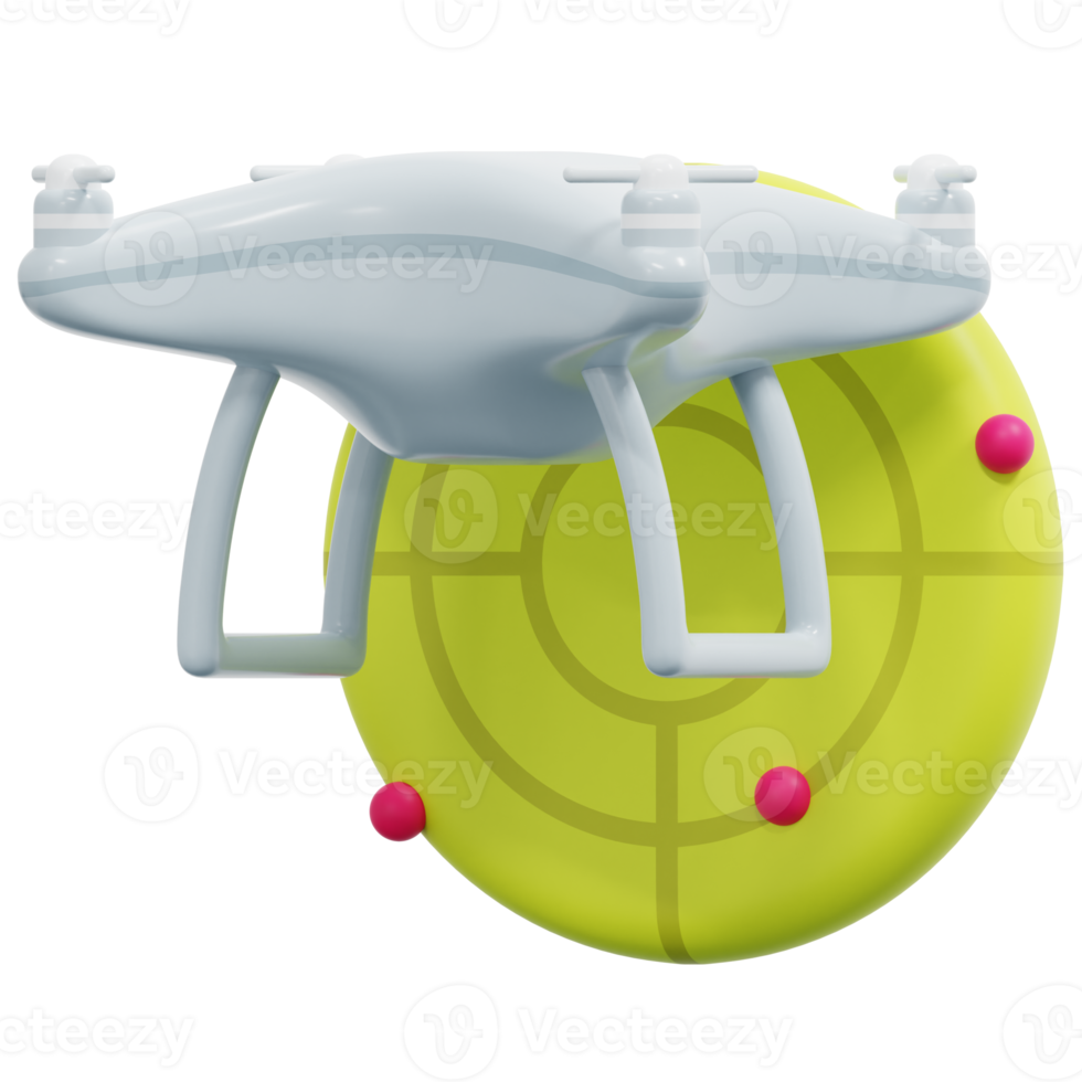 illustration de l'icône de rendu 3d radar png