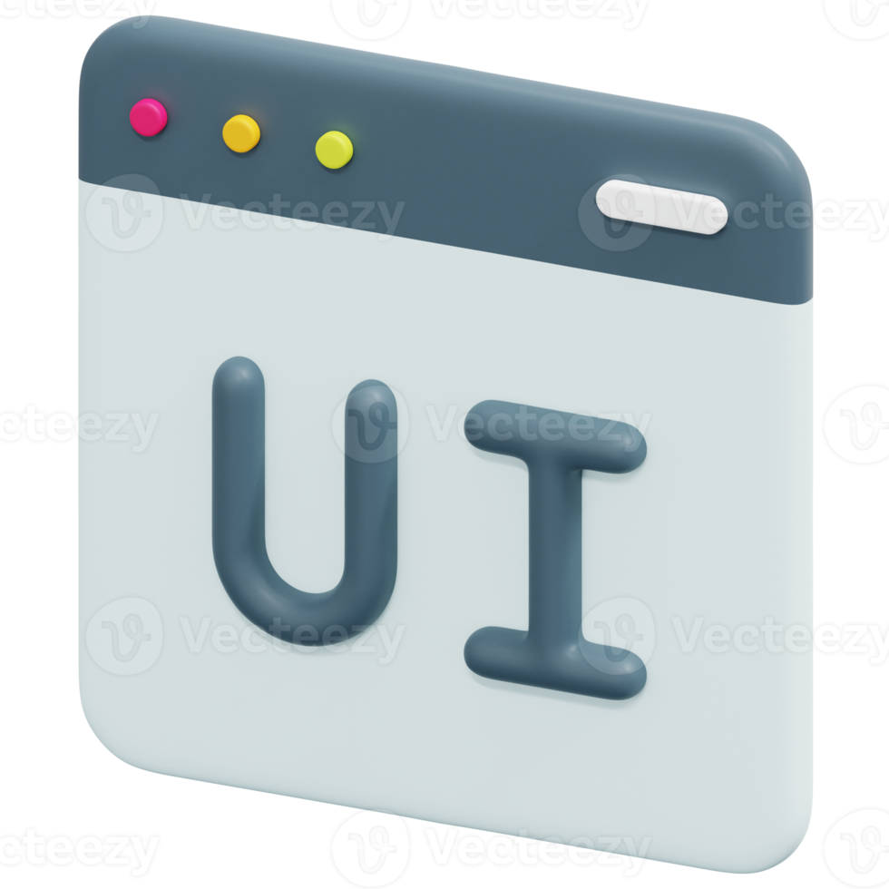 ui design 3d render icon illustration png