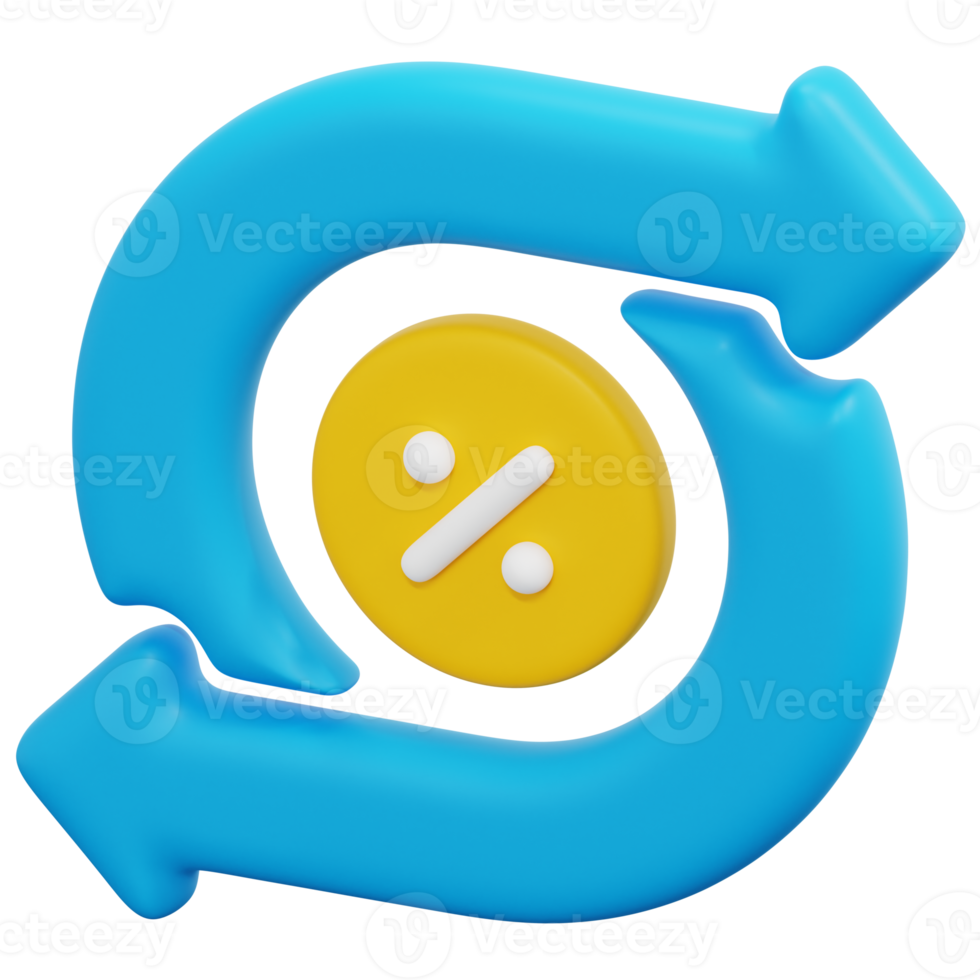 exchange rate 3d render icon illustration png