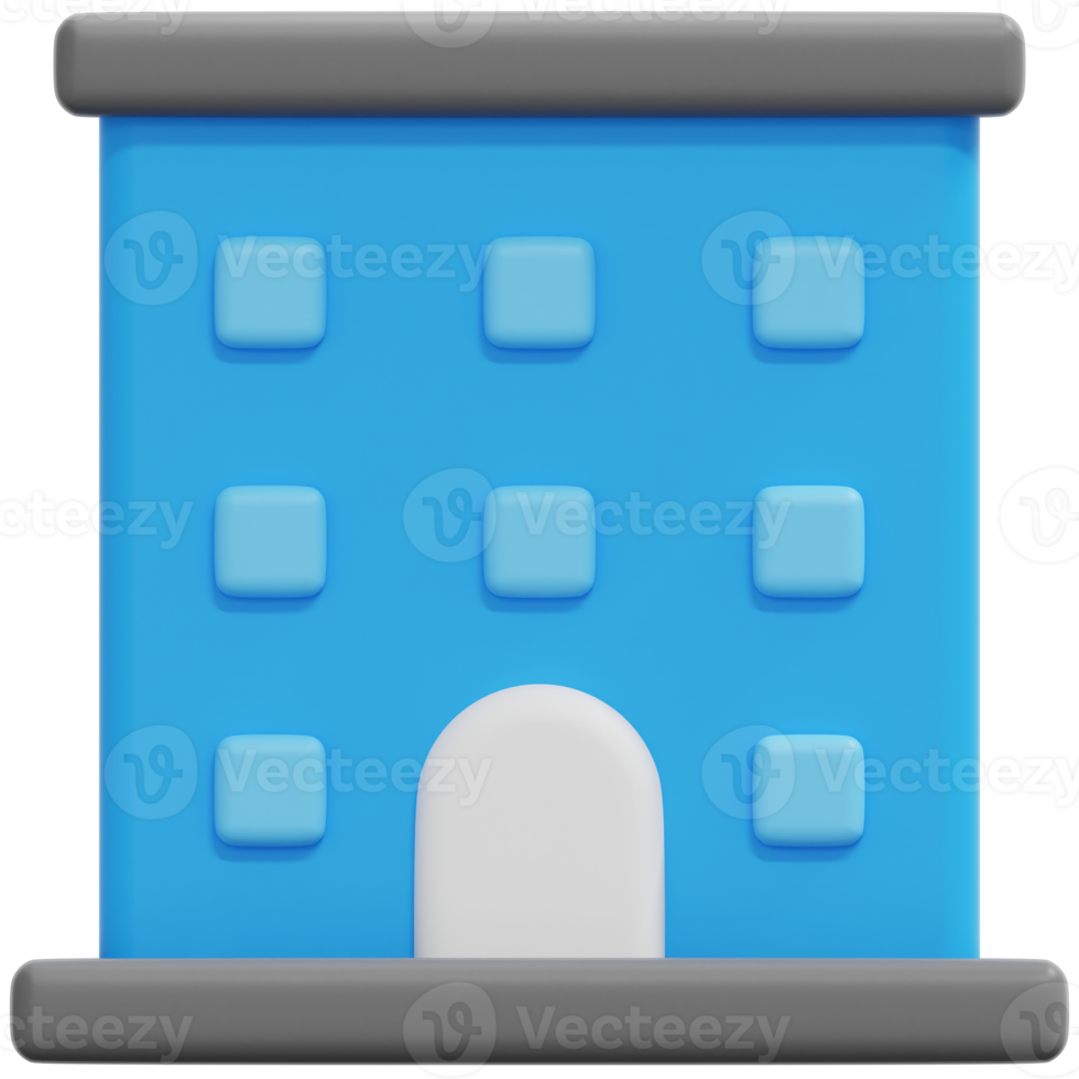 apartment 3d render icon illustration png