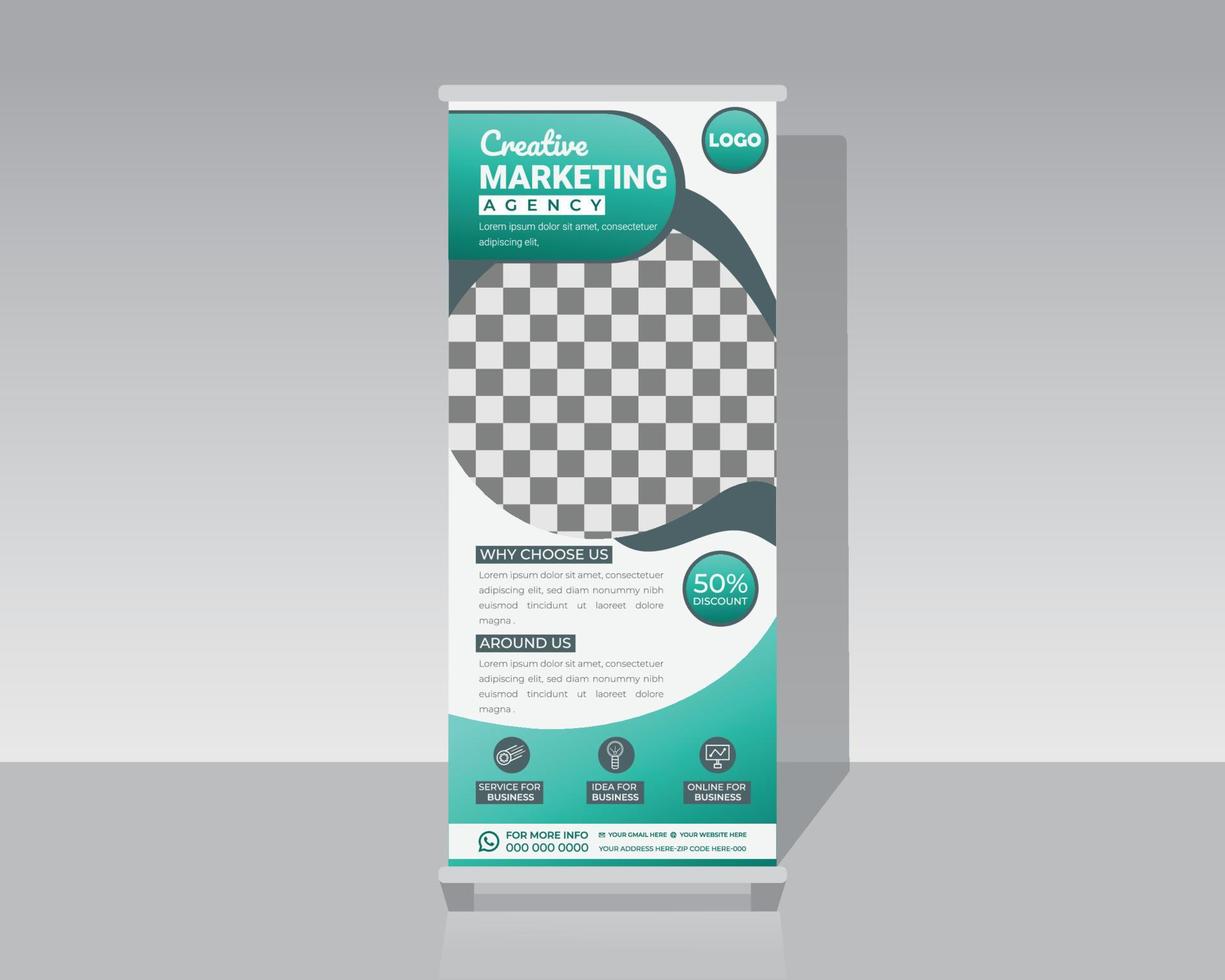 Business or Corporate Marketing Roll Up Banner vector