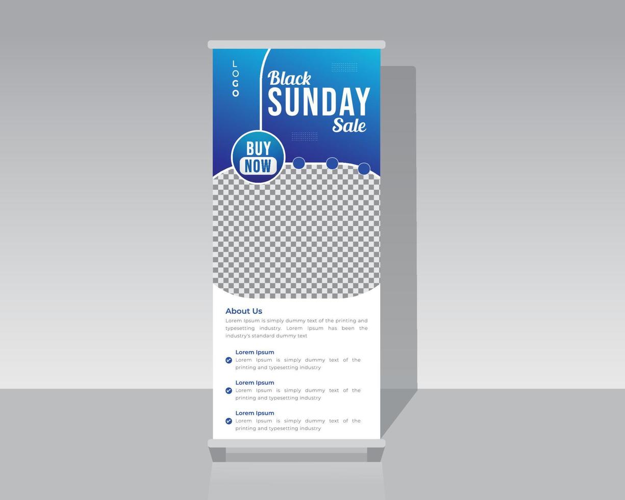 Business or Corporate Marketing Roll Up Banner vector