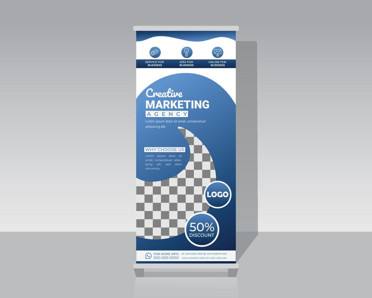 Business or Corporate Marketing Roll Up Banner vector