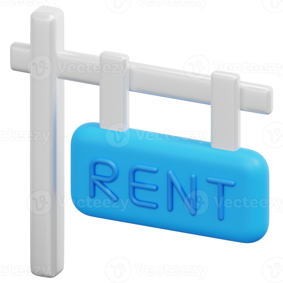 rent 3d render icon illustration png