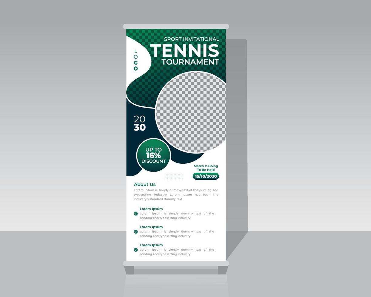 Sports Roll Up Banner vector